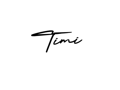 Make a beautiful signature design for name Timi. With this signature (AmerikaSignatureDemo-Regular) style, you can create a handwritten signature for free. Timi signature style 3 images and pictures png