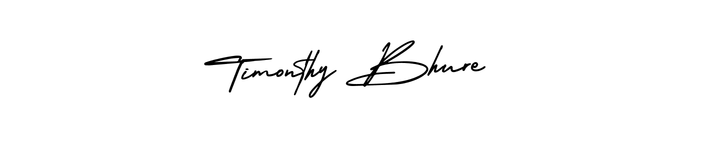 The best way (AmerikaSignatureDemo-Regular) to make a short signature is to pick only two or three words in your name. The name Timonthy Bhure include a total of six letters. For converting this name. Timonthy Bhure signature style 3 images and pictures png