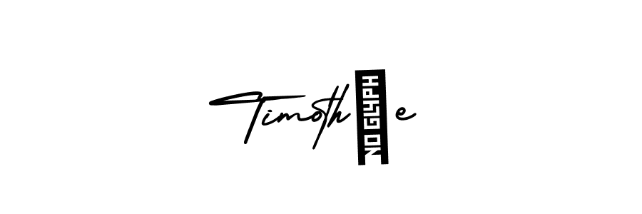 How to make Timothée name signature. Use AmerikaSignatureDemo-Regular style for creating short signs online. This is the latest handwritten sign. Timothée signature style 3 images and pictures png