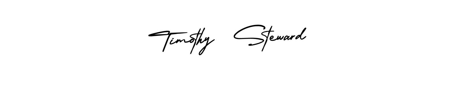 How to make Timothy  Steward name signature. Use AmerikaSignatureDemo-Regular style for creating short signs online. This is the latest handwritten sign. Timothy  Steward signature style 3 images and pictures png