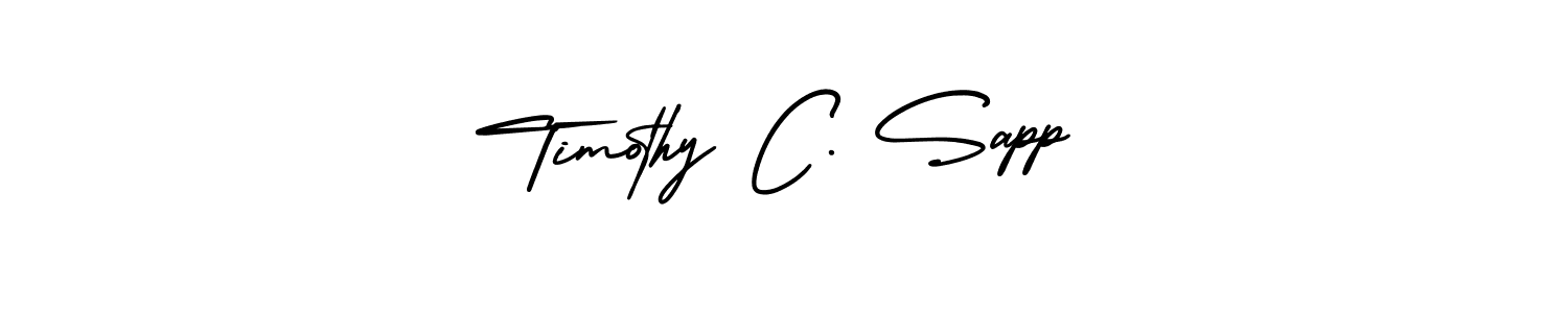 This is the best signature style for the Timothy C. Sapp name. Also you like these signature font (AmerikaSignatureDemo-Regular). Mix name signature. Timothy C. Sapp signature style 3 images and pictures png