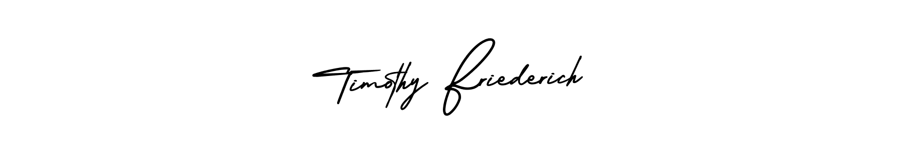 The best way (AmerikaSignatureDemo-Regular) to make a short signature is to pick only two or three words in your name. The name Timothy Friederich include a total of six letters. For converting this name. Timothy Friederich signature style 3 images and pictures png