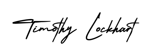 A classic penmanship look for Timothy Lockhart. The AmerikaSignatureDemo-Regular font brings timeless elegance and confidence to every signed document. Timothy Lockhart signature style 3 images and pictures png