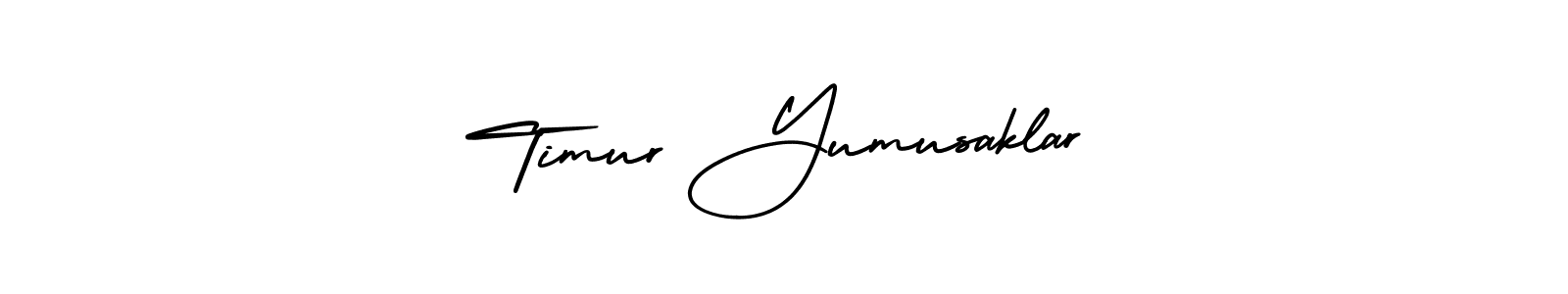 How to make Timur Yumusaklar name signature. Use AmerikaSignatureDemo-Regular style for creating short signs online. This is the latest handwritten sign. Timur Yumusaklar signature style 3 images and pictures png