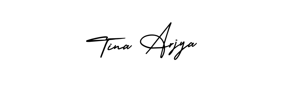 How to Draw Tina Arjya signature style? AmerikaSignatureDemo-Regular is a latest design signature styles for name Tina Arjya. Tina Arjya signature style 3 images and pictures png