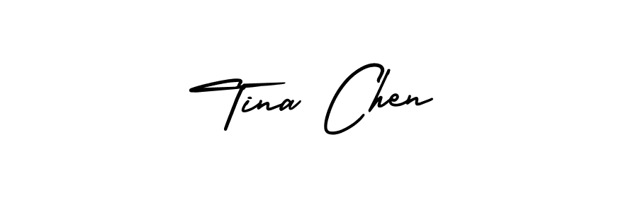 Make a beautiful signature design for name Tina Chen. With this signature (AmerikaSignatureDemo-Regular) style, you can create a handwritten signature for free. Tina Chen signature style 3 images and pictures png