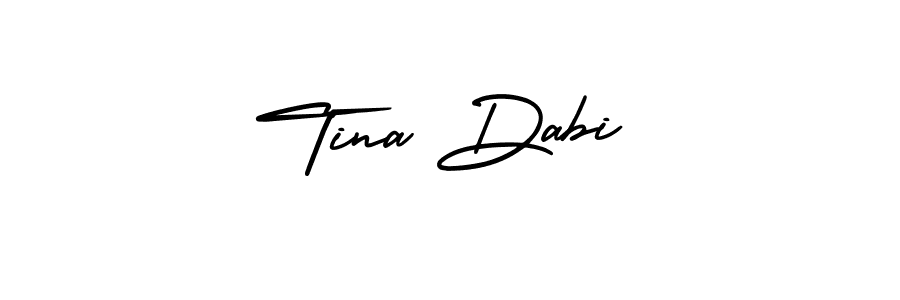 How to make Tina Dabi name signature. Use AmerikaSignatureDemo-Regular style for creating short signs online. This is the latest handwritten sign. Tina Dabi signature style 3 images and pictures png