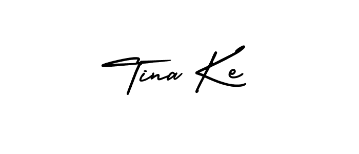 The best way (AmerikaSignatureDemo-Regular) to make a short signature is to pick only two or three words in your name. The name Tina Ke include a total of six letters. For converting this name. Tina Ke signature style 3 images and pictures png