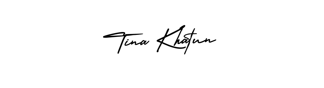 This is the best signature style for the Tina Khatun name. Also you like these signature font (AmerikaSignatureDemo-Regular). Mix name signature. Tina Khatun signature style 3 images and pictures png