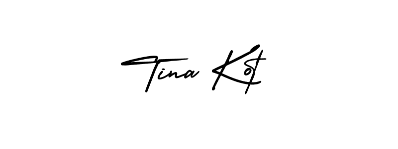 Make a beautiful signature design for name Tina Kot. With this signature (AmerikaSignatureDemo-Regular) style, you can create a handwritten signature for free. Tina Kot signature style 3 images and pictures png