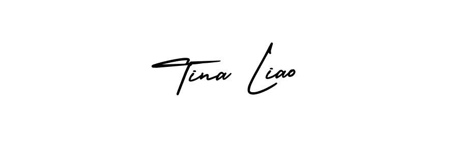 Create a beautiful signature design for name Tina Liao. With this signature (AmerikaSignatureDemo-Regular) fonts, you can make a handwritten signature for free. Tina Liao signature style 3 images and pictures png