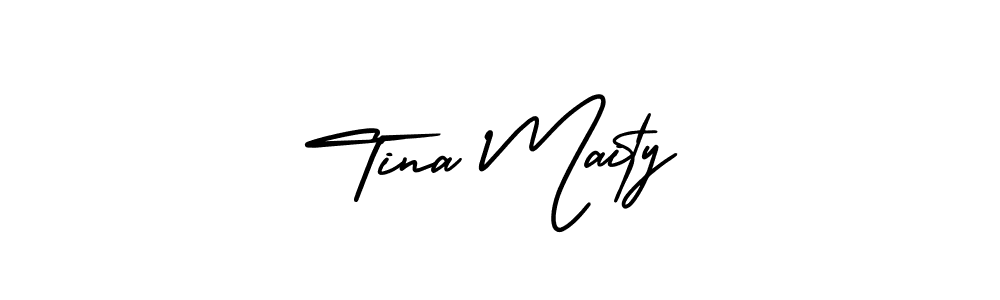 Check out images of Autograph of Tina Maity name. Actor Tina Maity Signature Style. AmerikaSignatureDemo-Regular is a professional sign style online. Tina Maity signature style 3 images and pictures png