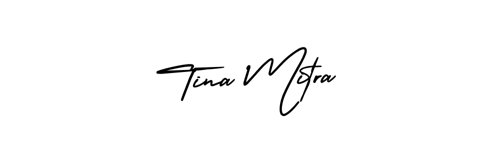 AmerikaSignatureDemo-Regular is a professional signature style that is perfect for those who want to add a touch of class to their signature. It is also a great choice for those who want to make their signature more unique. Get Tina Mitra name to fancy signature for free. Tina Mitra signature style 3 images and pictures png