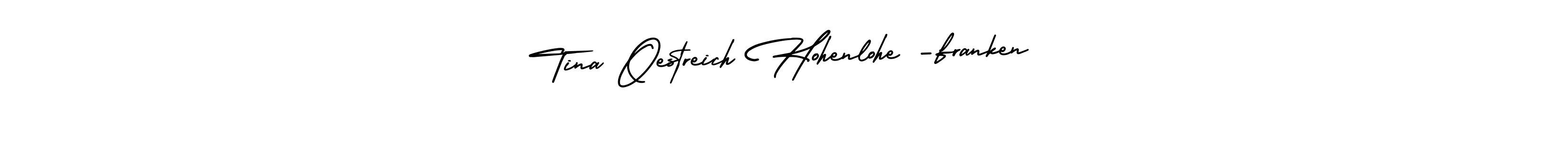 if you are searching for the best signature style for your name Tina Oestreich Hohenlohe -franken. so please give up your signature search. here we have designed multiple signature styles  using AmerikaSignatureDemo-Regular. Tina Oestreich Hohenlohe -franken signature style 3 images and pictures png