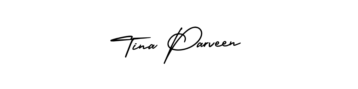 AmerikaSignatureDemo-Regular is a professional signature style that is perfect for those who want to add a touch of class to their signature. It is also a great choice for those who want to make their signature more unique. Get Tina Parveen name to fancy signature for free. Tina Parveen signature style 3 images and pictures png