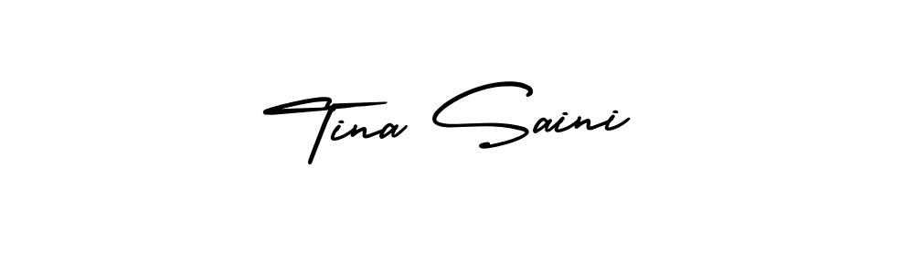 Best and Professional Signature Style for Tina Saini. AmerikaSignatureDemo-Regular Best Signature Style Collection. Tina Saini signature style 3 images and pictures png