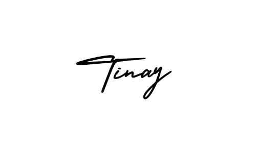 You should practise on your own different ways (AmerikaSignatureDemo-Regular) to write your name (Tinay) in signature. don't let someone else do it for you. Tinay signature style 3 images and pictures png