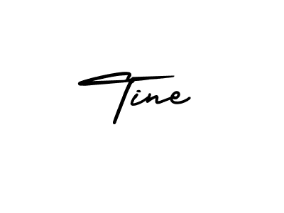 Tine stylish signature style. Best Handwritten Sign (AmerikaSignatureDemo-Regular) for my name. Handwritten Signature Collection Ideas for my name Tine. Tine signature style 3 images and pictures png