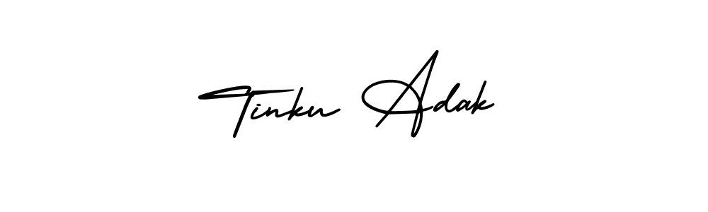 How to make Tinku Adak name signature. Use AmerikaSignatureDemo-Regular style for creating short signs online. This is the latest handwritten sign. Tinku Adak signature style 3 images and pictures png