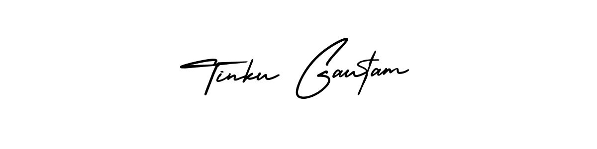 Create a beautiful signature design for name Tinku Gautam. With this signature (AmerikaSignatureDemo-Regular) fonts, you can make a handwritten signature for free. Tinku Gautam signature style 3 images and pictures png