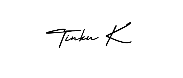 AmerikaSignatureDemo-Regular is a professional signature style that is perfect for those who want to add a touch of class to their signature. It is also a great choice for those who want to make their signature more unique. Get Tinku K name to fancy signature for free. Tinku K signature style 3 images and pictures png