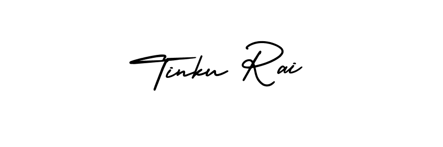 The best way (AmerikaSignatureDemo-Regular) to make a short signature is to pick only two or three words in your name. The name Tinku Rai include a total of six letters. For converting this name. Tinku Rai signature style 3 images and pictures png