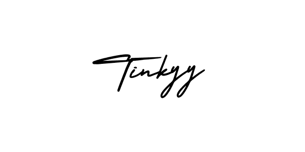 How to make Tinkyy name signature. Use AmerikaSignatureDemo-Regular style for creating short signs online. This is the latest handwritten sign. Tinkyy signature style 3 images and pictures png