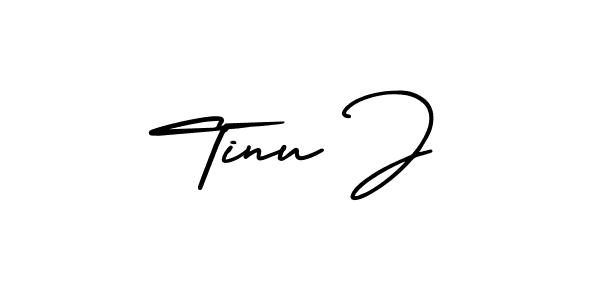 It looks lik you need a new signature style for name Tinu J. Design unique handwritten (AmerikaSignatureDemo-Regular) signature with our free signature maker in just a few clicks. Tinu J signature style 3 images and pictures png