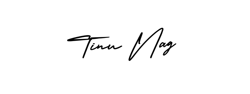 It looks lik you need a new signature style for name Tinu Nag. Design unique handwritten (AmerikaSignatureDemo-Regular) signature with our free signature maker in just a few clicks. Tinu Nag signature style 3 images and pictures png