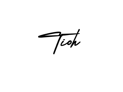 Use a signature maker to create a handwritten signature online. With this signature software, you can design (AmerikaSignatureDemo-Regular) your own signature for name Tioh. Tioh signature style 3 images and pictures png