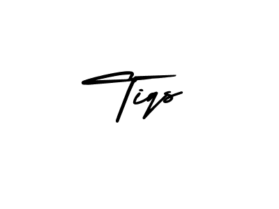 Tiqs stylish signature style. Best Handwritten Sign (AmerikaSignatureDemo-Regular) for my name. Handwritten Signature Collection Ideas for my name Tiqs. Tiqs signature style 3 images and pictures png