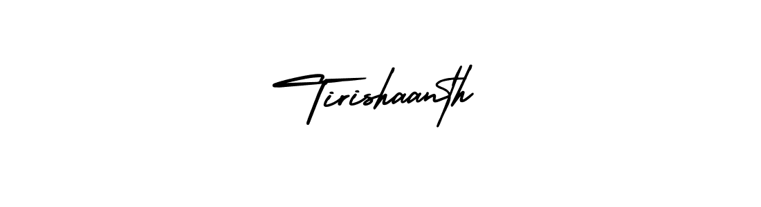 AmerikaSignatureDemo-Regular is a professional signature style that is perfect for those who want to add a touch of class to their signature. It is also a great choice for those who want to make their signature more unique. Get Tirishaanth name to fancy signature for free. Tirishaanth signature style 3 images and pictures png