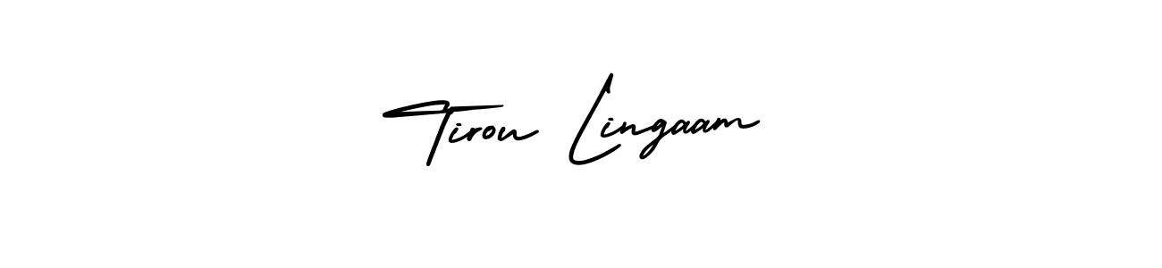 Design your own signature with our free online signature maker. With this signature software, you can create a handwritten (AmerikaSignatureDemo-Regular) signature for name Tirou Lingaam. Tirou Lingaam signature style 3 images and pictures png