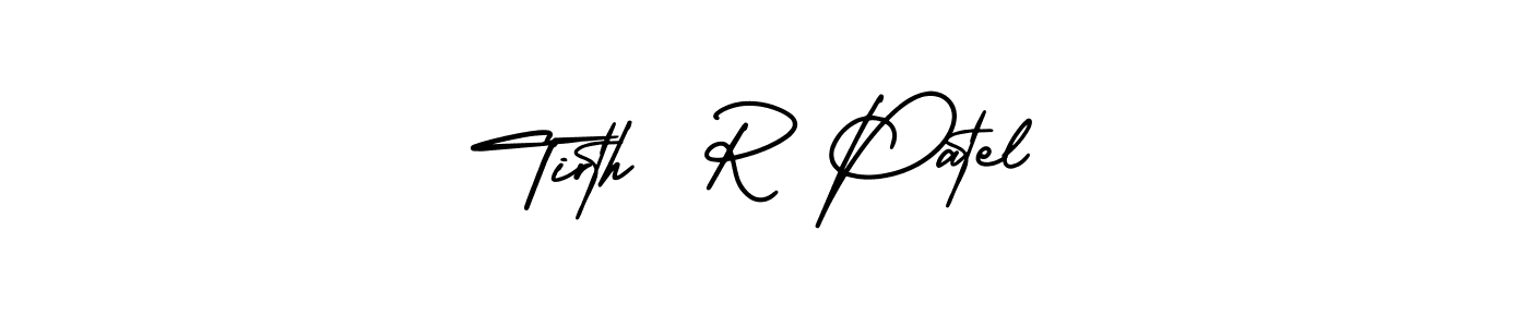 Tirth  R Patel stylish signature style. Best Handwritten Sign (AmerikaSignatureDemo-Regular) for my name. Handwritten Signature Collection Ideas for my name Tirth  R Patel. Tirth  R Patel signature style 3 images and pictures png