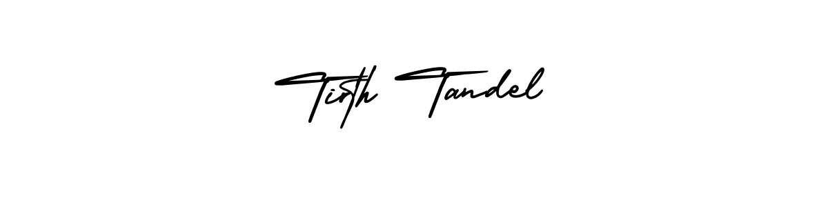 How to make Tirth Tandel name signature. Use AmerikaSignatureDemo-Regular style for creating short signs online. This is the latest handwritten sign. Tirth Tandel signature style 3 images and pictures png