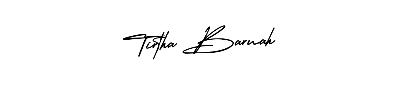 How to Draw Tirtha Baruah signature style? AmerikaSignatureDemo-Regular is a latest design signature styles for name Tirtha Baruah. Tirtha Baruah signature style 3 images and pictures png