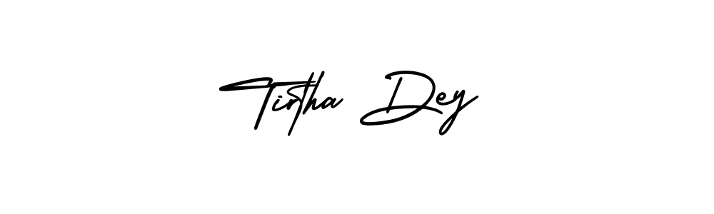 AmerikaSignatureDemo-Regular is a professional signature style that is perfect for those who want to add a touch of class to their signature. It is also a great choice for those who want to make their signature more unique. Get Tirtha Dey name to fancy signature for free. Tirtha Dey signature style 3 images and pictures png