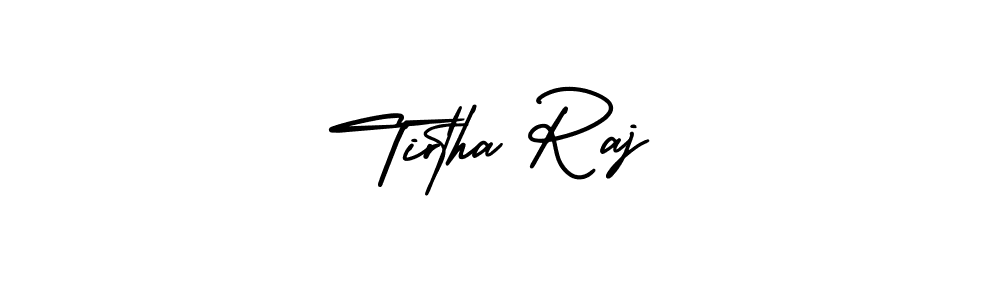 How to make Tirtha Raj name signature. Use AmerikaSignatureDemo-Regular style for creating short signs online. This is the latest handwritten sign. Tirtha Raj signature style 3 images and pictures png