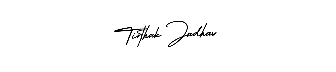 Best and Professional Signature Style for Tirthak Jadhav. AmerikaSignatureDemo-Regular Best Signature Style Collection. Tirthak Jadhav signature style 3 images and pictures png