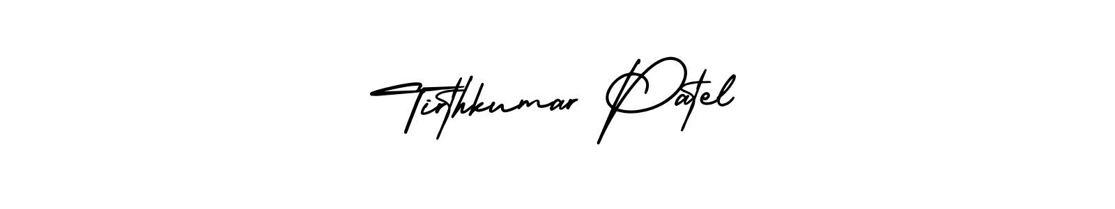 It looks lik you need a new signature style for name Tirthkumar Patel. Design unique handwritten (AmerikaSignatureDemo-Regular) signature with our free signature maker in just a few clicks. Tirthkumar Patel signature style 3 images and pictures png