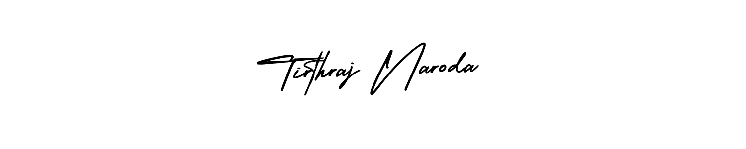 Design your own signature with our free online signature maker. With this signature software, you can create a handwritten (AmerikaSignatureDemo-Regular) signature for name Tirthraj Naroda. Tirthraj Naroda signature style 3 images and pictures png