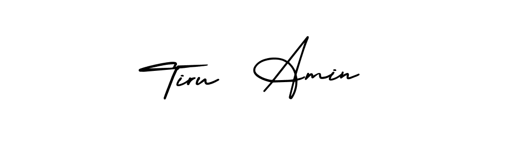 Make a short Tiru  Amin signature style. Manage your documents anywhere anytime using AmerikaSignatureDemo-Regular. Create and add eSignatures, submit forms, share and send files easily. Tiru  Amin signature style 3 images and pictures png