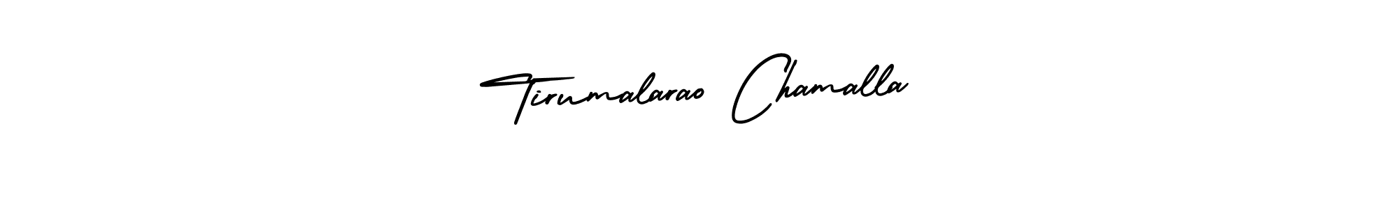AmerikaSignatureDemo-Regular is a professional signature style that is perfect for those who want to add a touch of class to their signature. It is also a great choice for those who want to make their signature more unique. Get Tirumalarao Chamalla name to fancy signature for free. Tirumalarao Chamalla signature style 3 images and pictures png