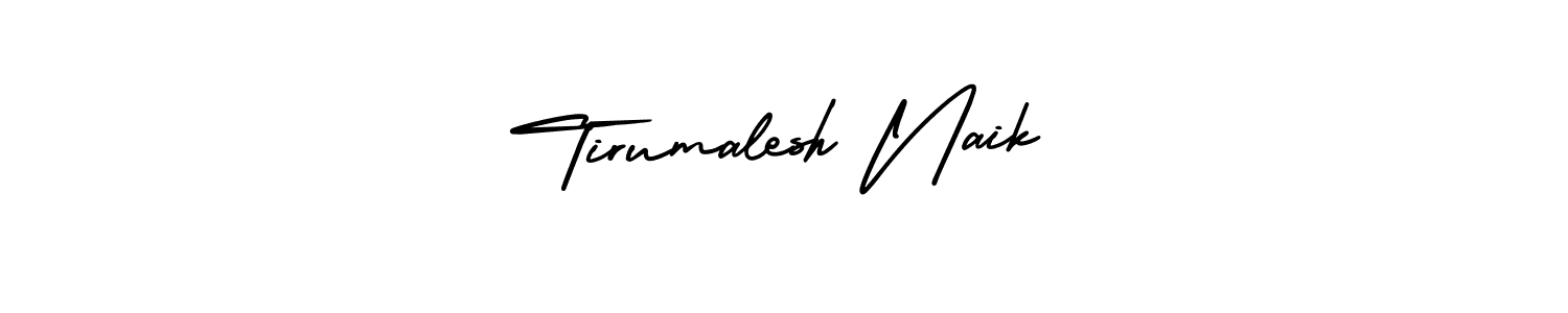How to make Tirumalesh Naik name signature. Use AmerikaSignatureDemo-Regular style for creating short signs online. This is the latest handwritten sign. Tirumalesh Naik signature style 3 images and pictures png