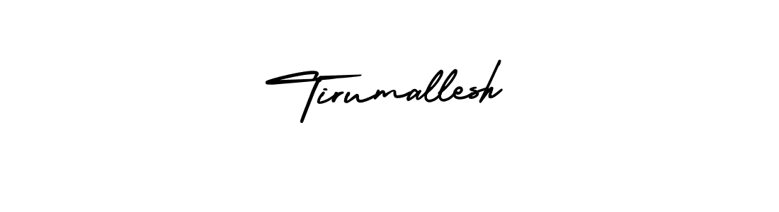 How to make Tirumallesh name signature. Use AmerikaSignatureDemo-Regular style for creating short signs online. This is the latest handwritten sign. Tirumallesh signature style 3 images and pictures png