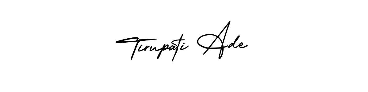 AmerikaSignatureDemo-Regular is a professional signature style that is perfect for those who want to add a touch of class to their signature. It is also a great choice for those who want to make their signature more unique. Get Tirupati Ade name to fancy signature for free. Tirupati Ade signature style 3 images and pictures png