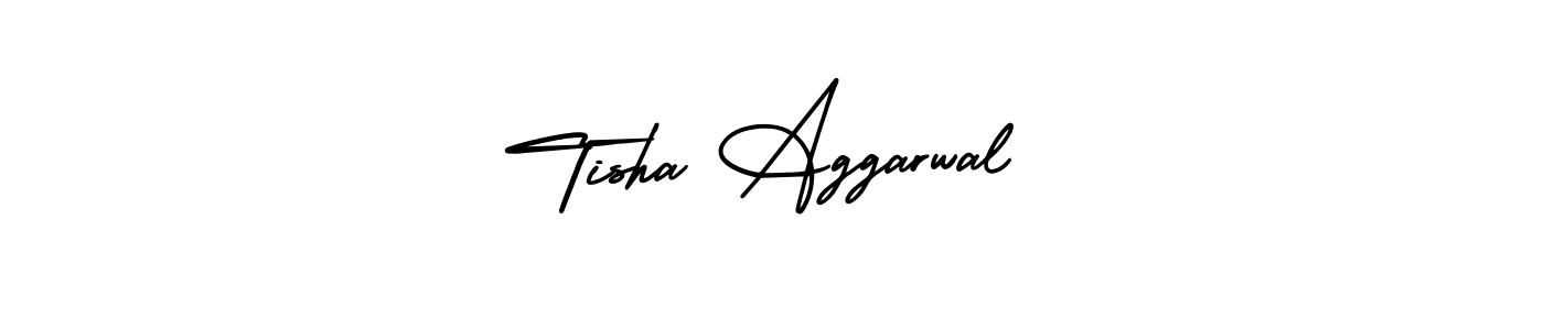 This is the best signature style for the Tisha Aggarwal name. Also you like these signature font (AmerikaSignatureDemo-Regular). Mix name signature. Tisha Aggarwal signature style 3 images and pictures png