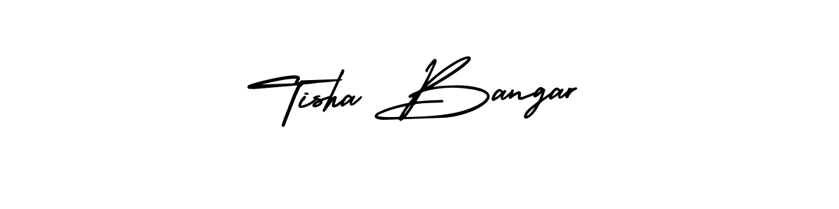 Design your own signature with our free online signature maker. With this signature software, you can create a handwritten (AmerikaSignatureDemo-Regular) signature for name Tisha Bangar. Tisha Bangar signature style 3 images and pictures png