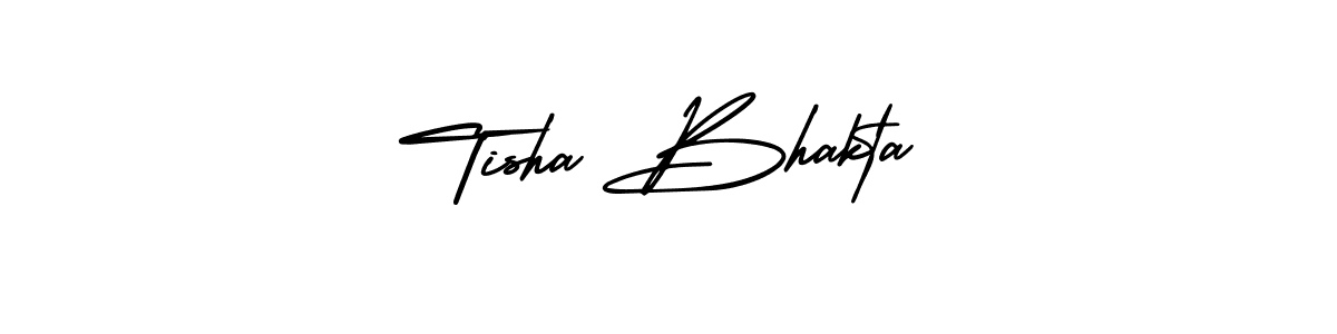 Also You can easily find your signature by using the search form. We will create Tisha Bhakta name handwritten signature images for you free of cost using AmerikaSignatureDemo-Regular sign style. Tisha Bhakta signature style 3 images and pictures png