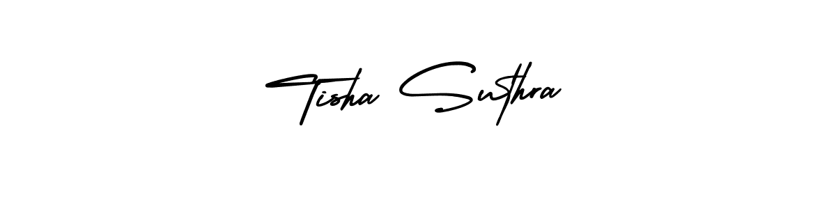 Similarly AmerikaSignatureDemo-Regular is the best handwritten signature design. Signature creator online .You can use it as an online autograph creator for name Tisha Suthra. Tisha Suthra signature style 3 images and pictures png